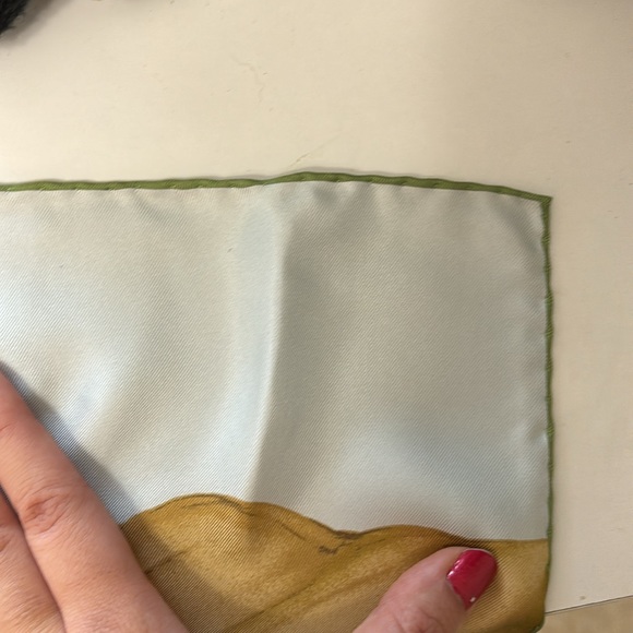 Vintage Tiffany & Co “A Study Of Plants” Light Blue Silk Scarf - Picture 7 of 7